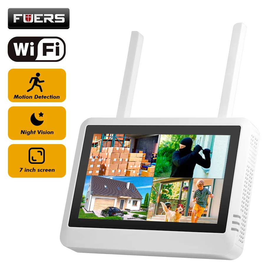 Home Security Video - Sistem Keamanan NVR Nirkabel FUERS 8CH