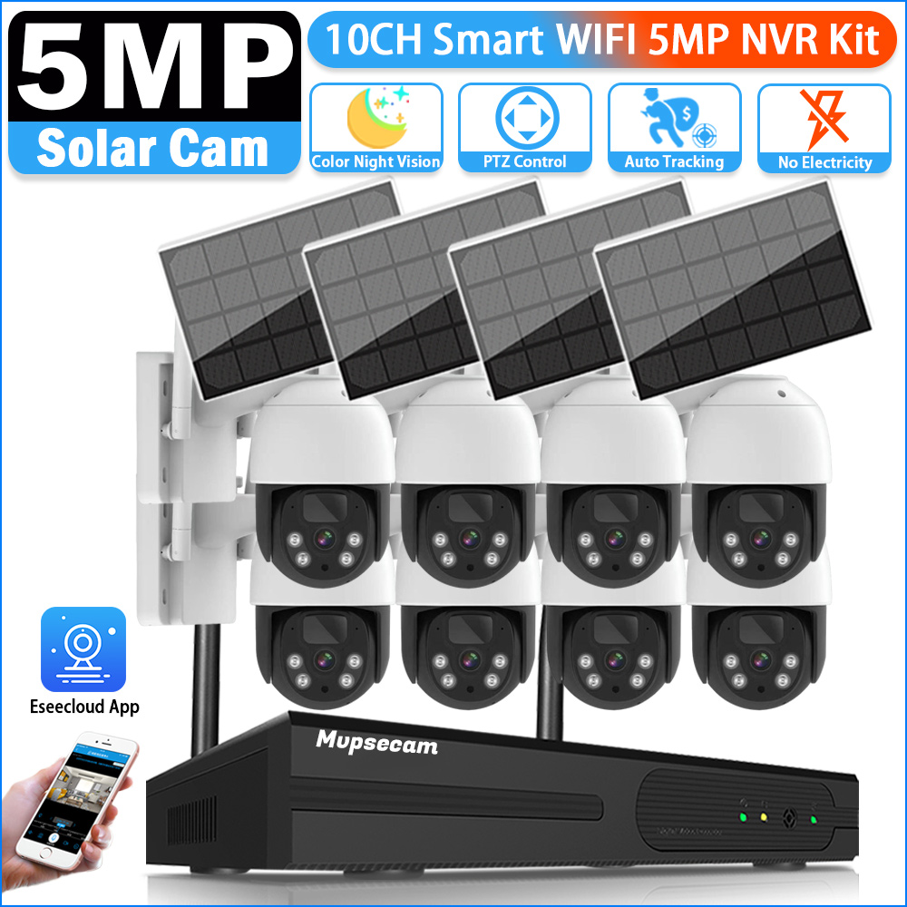 Camera Solar Wireless - Kit Sistem Kamera IP WIFI Keamanan