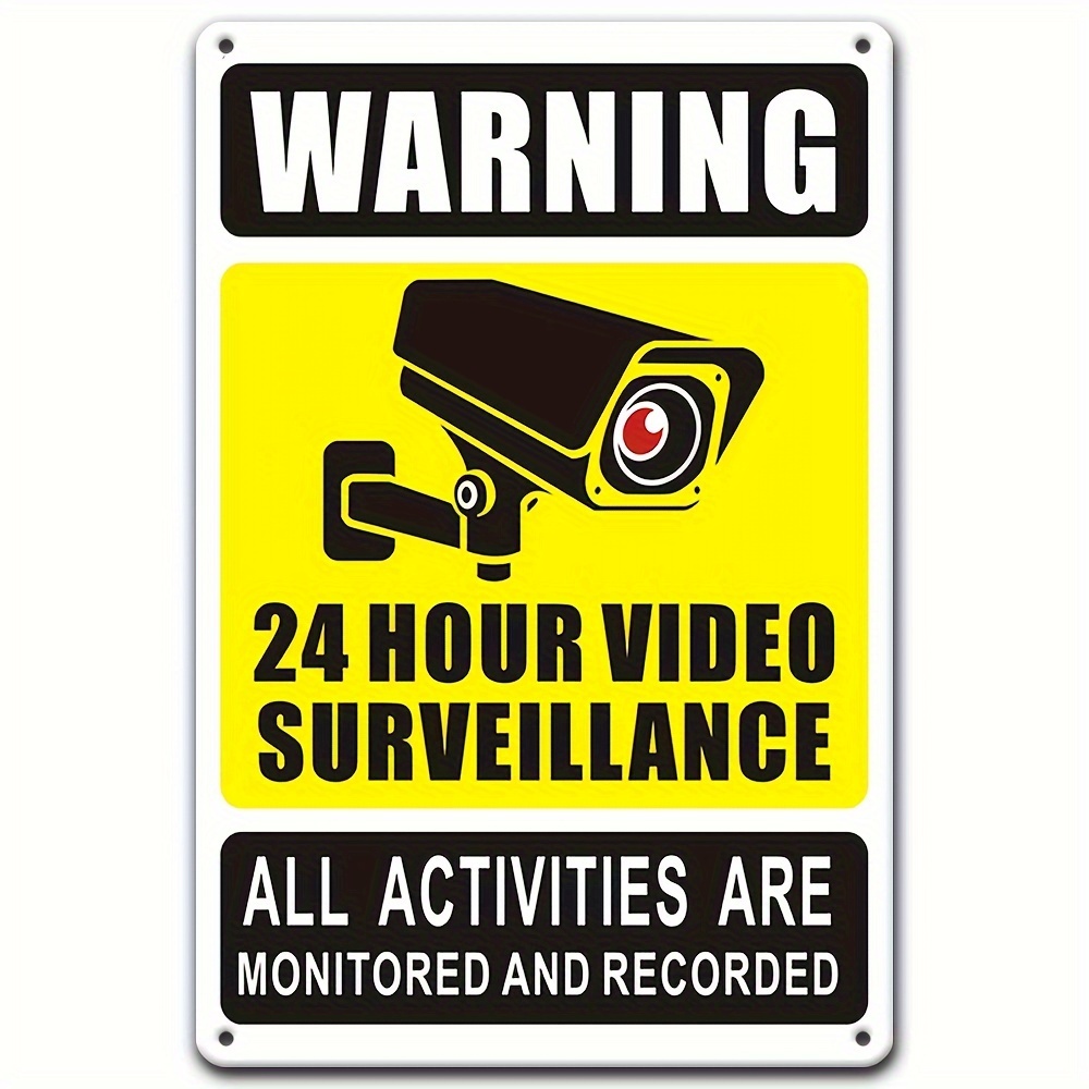 Home Security Video - Tanda Peringatan Pengawasan Video 24/7 -
