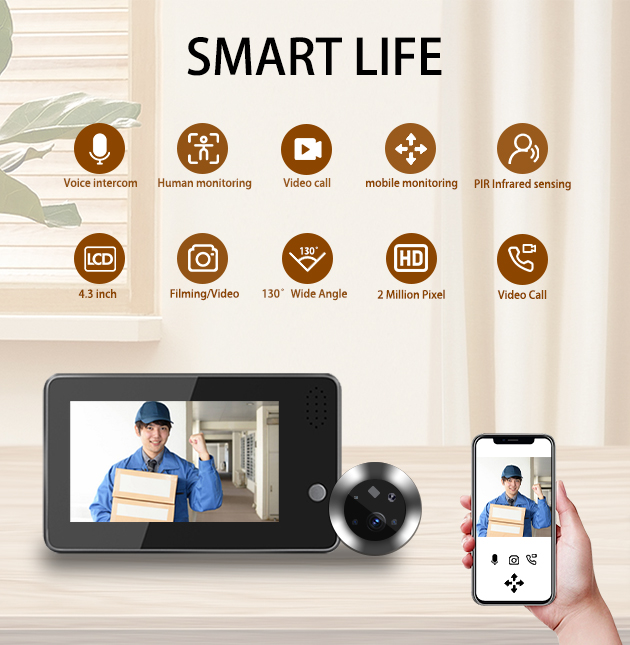 Home Security Video - Bel Pintu WiFi Tuya Smartlife 4.3