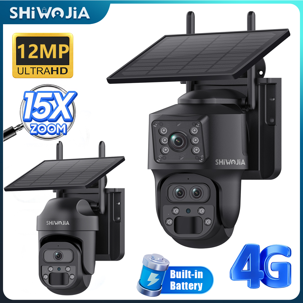 Camera Solar Wireless - SHIWOJIA 15X ZOOM Kamera Surya 4G