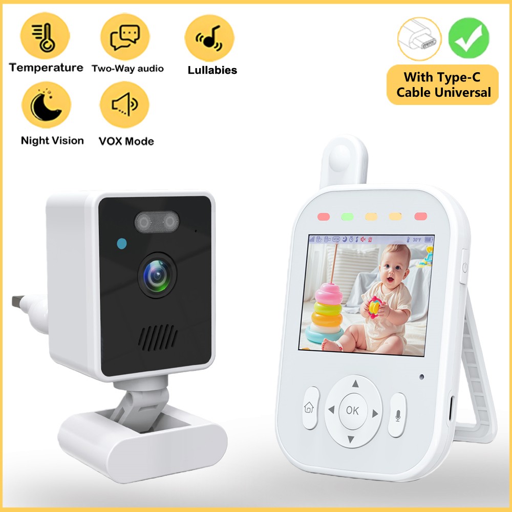 Home Security Wireless Cameras - Monitor Bayi Nirkabel Dalam Ruangan 2.8