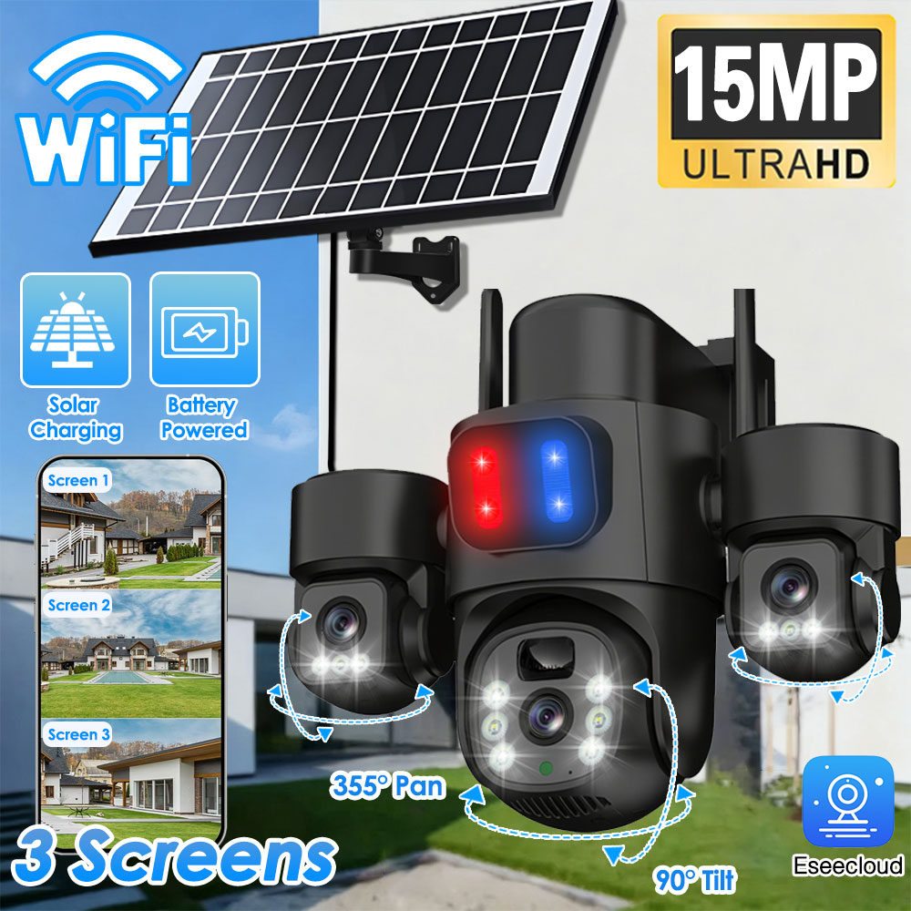 Camera Solar Wireless - Kamera PTZ Tenaga Surya WIFI Luar