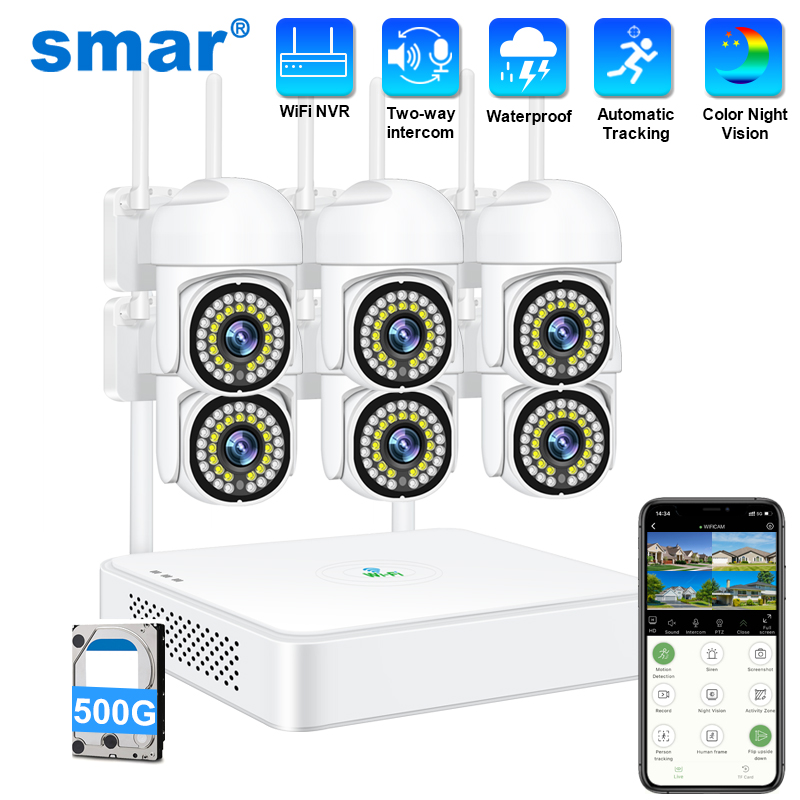 Home Security Wireless Cameras - Sistem Kamera Keamanan CCTV Nirkabel Smar