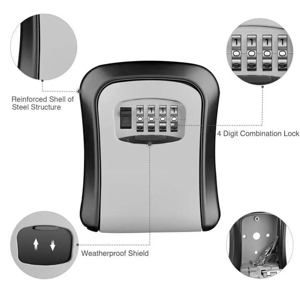 Kotak Kunci Tempel Dinding den - Home Security Key Box ulasan dan harga