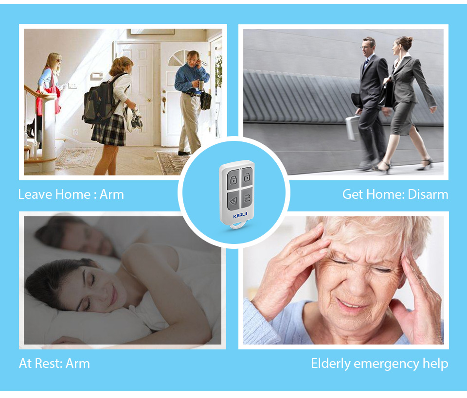 KERUI Gantungan Kunci 4 Tombol - Home Security Essential ulasan dan harga