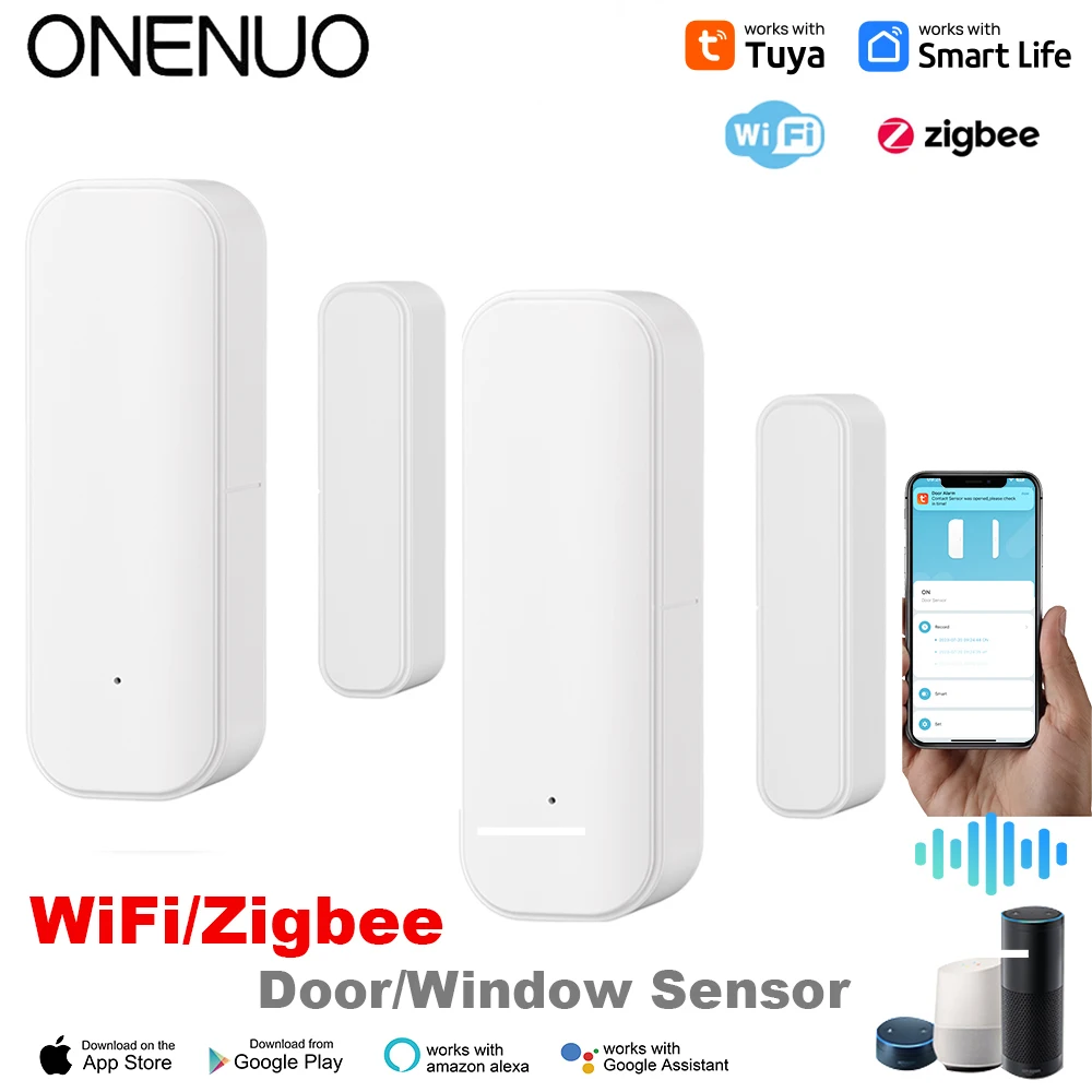 Tuya Sensor pintu jendela Zigb - Home Security Battery ulasan dan harga