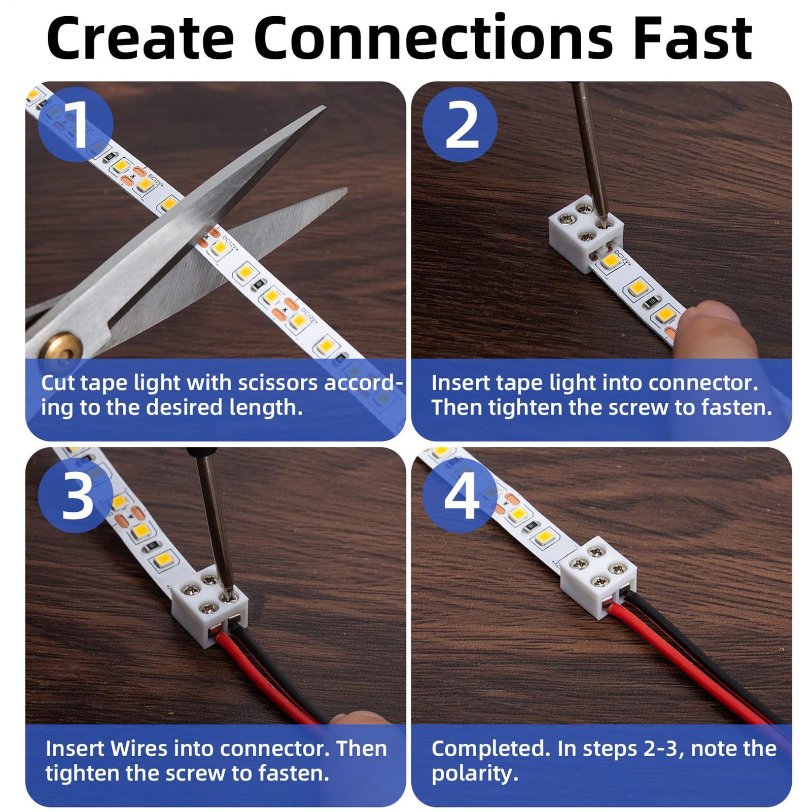 Konektor strip LED 8mm tanpa s - Home Security Providers ulasan dan harga