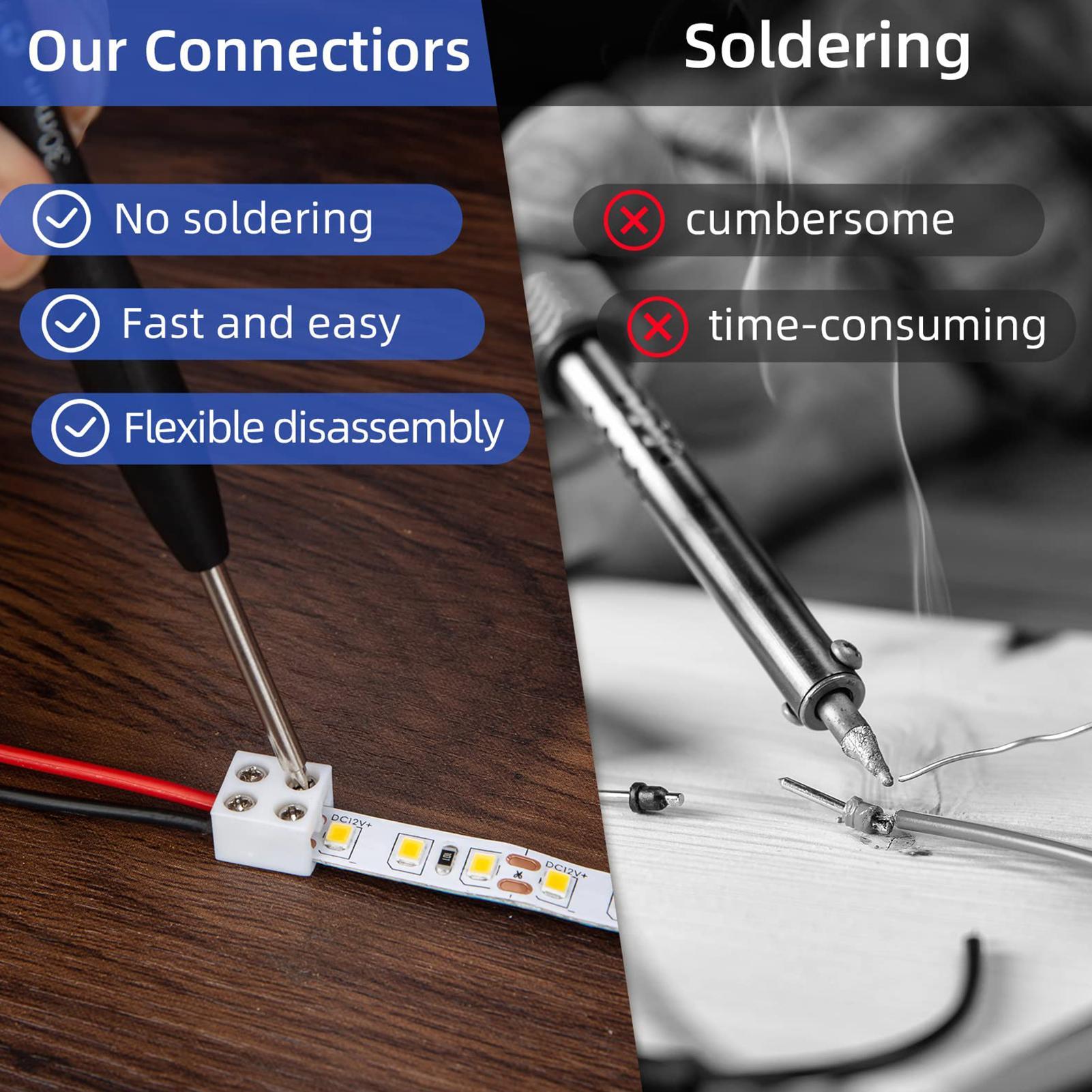 Konektor strip LED 8mm tanpa s - Home Security Providers ulasan dan harga