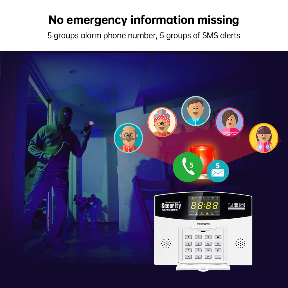 Fuers Tuya Kit Sistem Alarm Pi - Home Security Phone Number ulasan dan harga