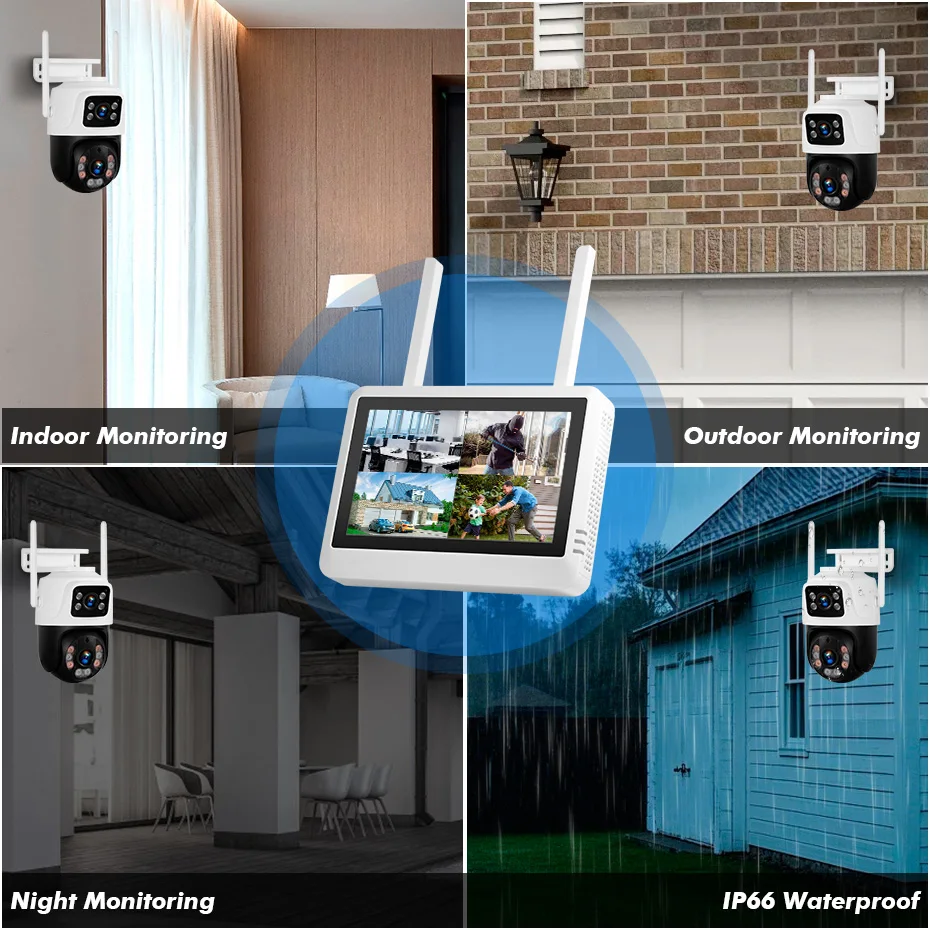 Sistem Keamanan NVR Nirkabel F - Home Security Video ulasan dan harga