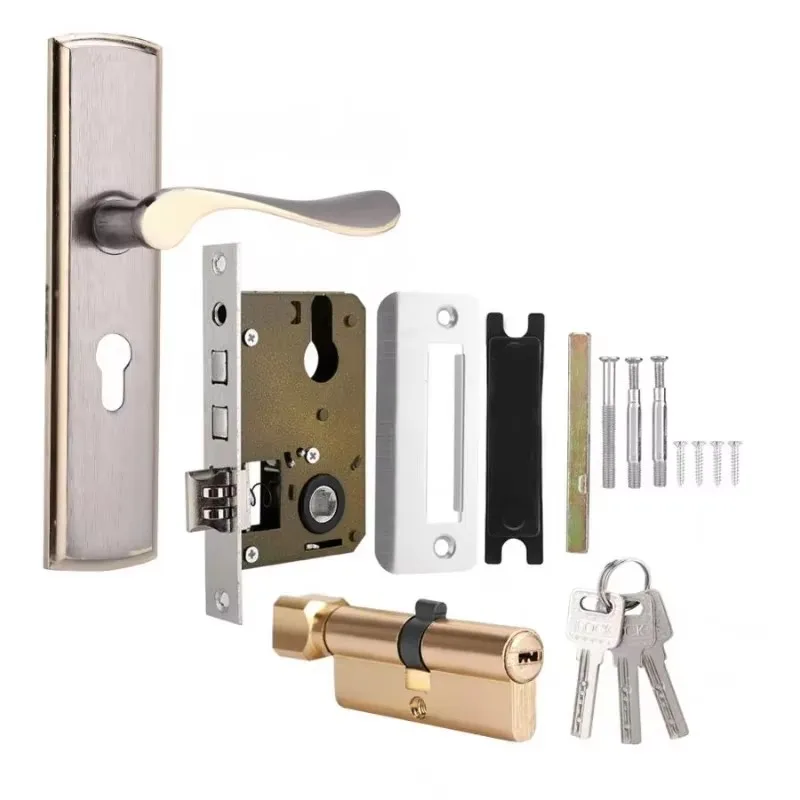 Kunci gagang pintu emas, kunci - Home Security Essential ulasan dan harga