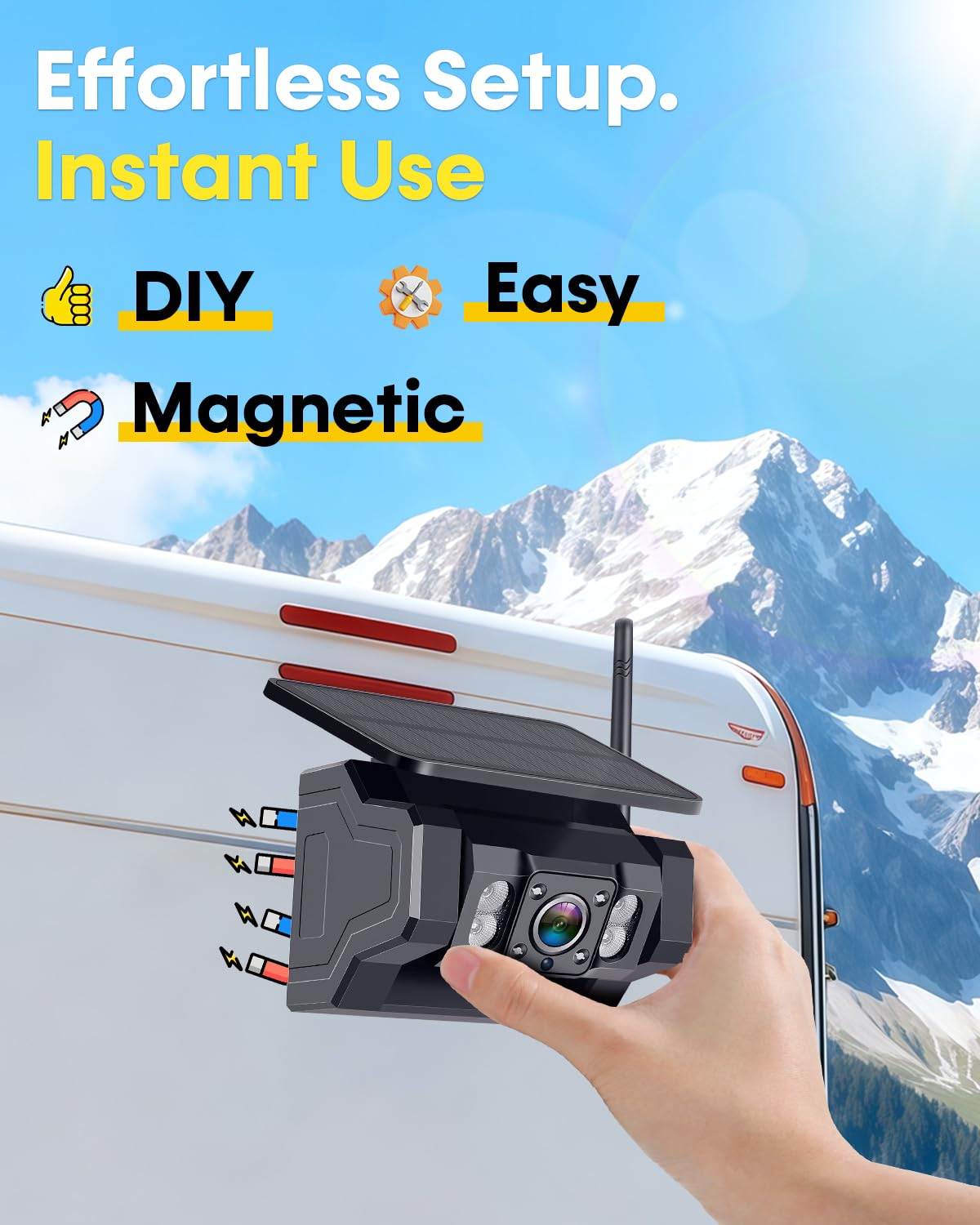 Kamera Mundur RV Nirkabel Gand - Camera Solar Wireless ulasan dan harga