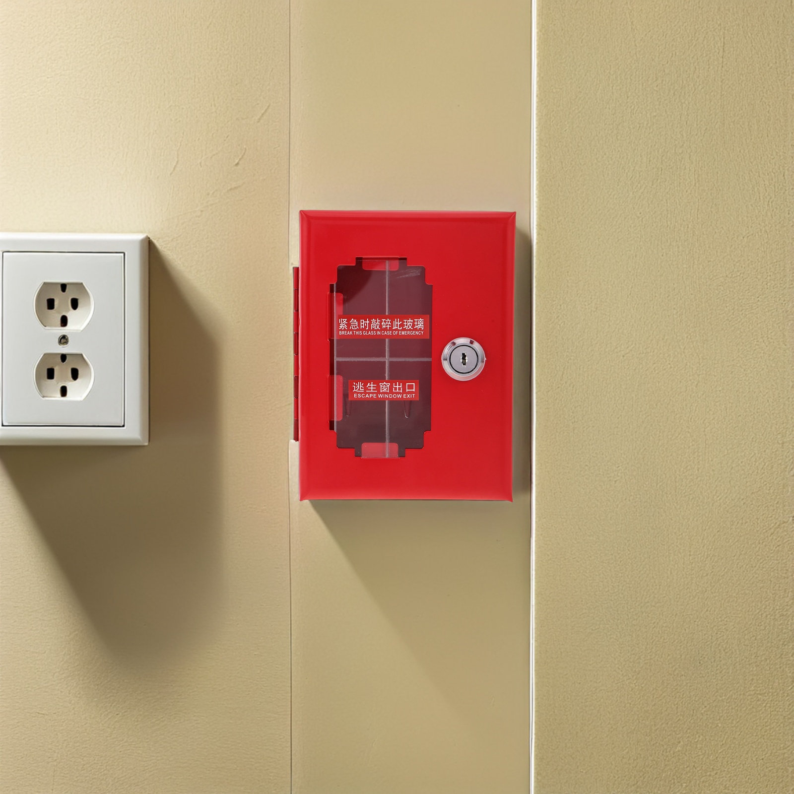Kotak Kunci Darurat dari Kaca  - Home Security Key Box ulasan dan harga