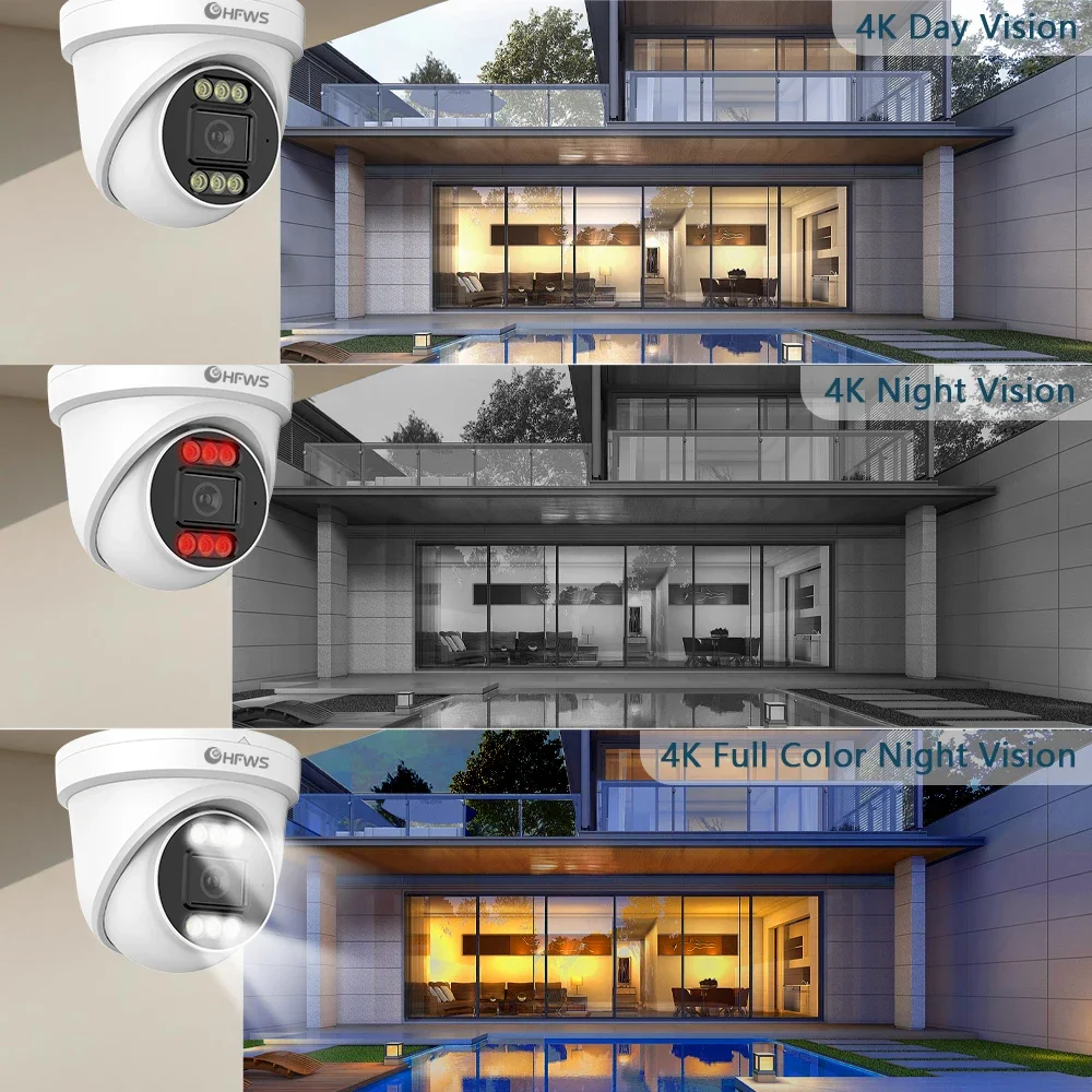 Kamera Dome IP PoE OEM 8MP 4K  - Home Security And Camera System ulasan dan harga