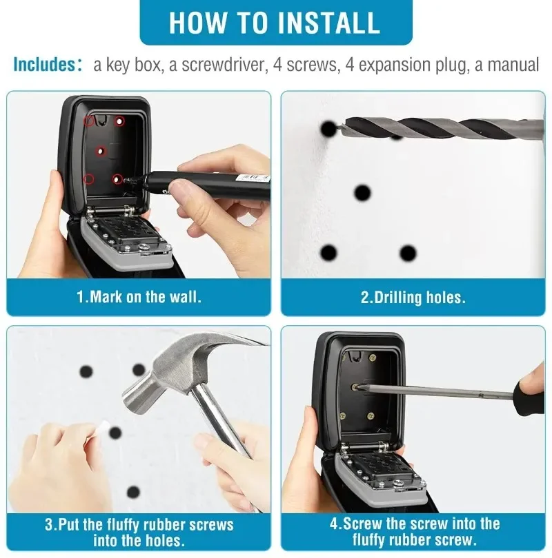 Kotak Kunci Kata Sandi Kunci T - Home Security Key Box ulasan dan harga