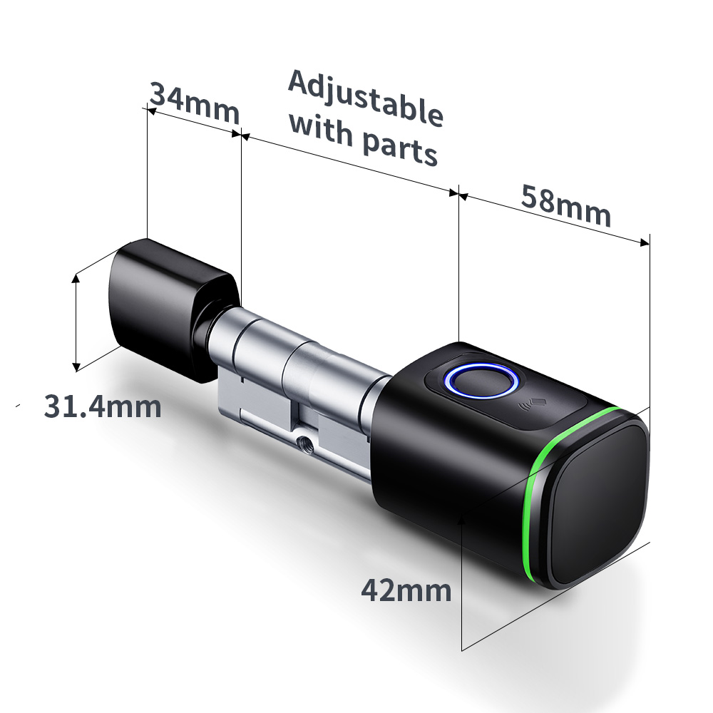 Kunci Silinder Pintar Tuya 60- - Home Security Essential ulasan dan harga